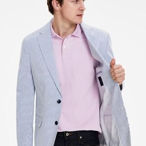 Tommy Hilfiger Searsucker Light Blue Pinstripe Blazer